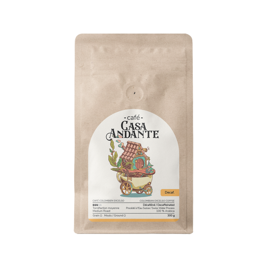 Café Colombien Décaféiné Torréfaction Moyenne 300g