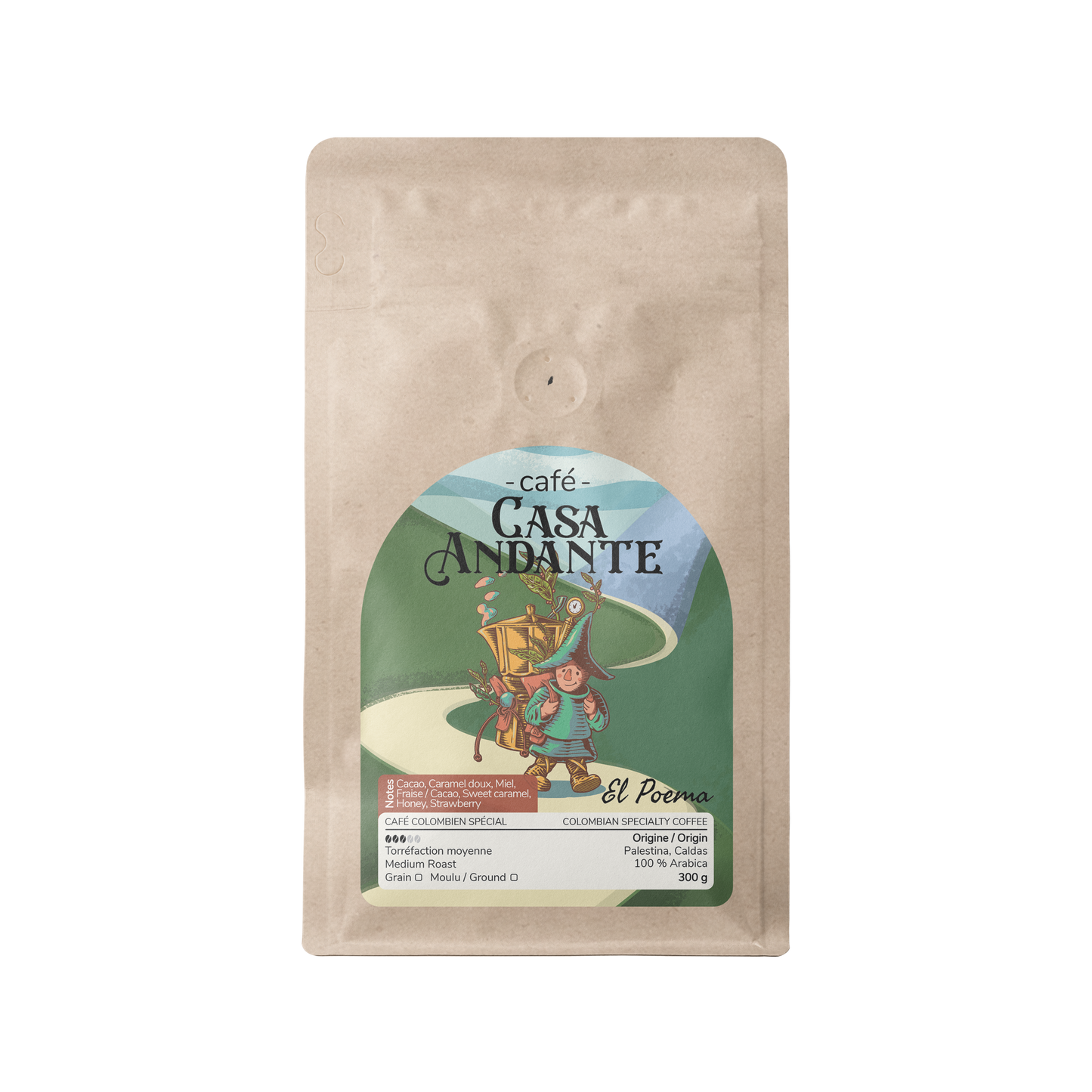 Café Colombien Spécial EL POEMA Torréfaction Moyenne 300g